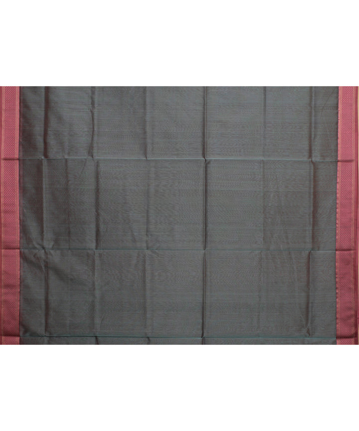 Blueish grey pink handloom maheshwari cotton silk saree