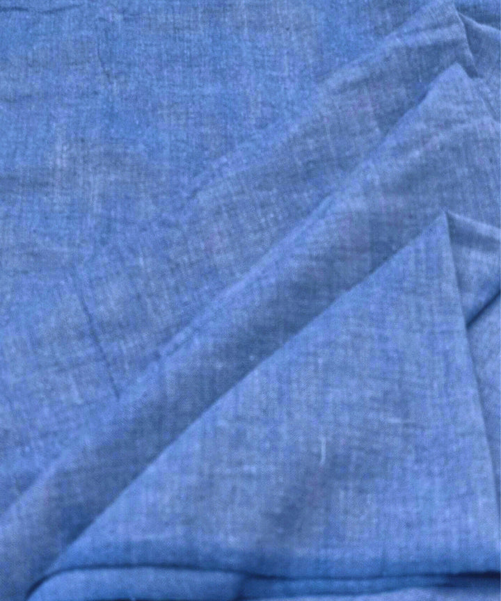 Light blue handwoven cotton khadi fabric
