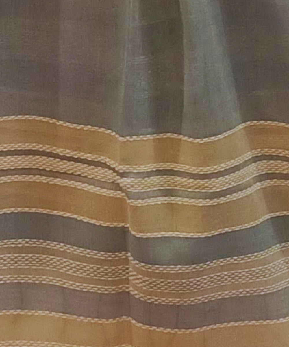 Grey handwoven cotton stole