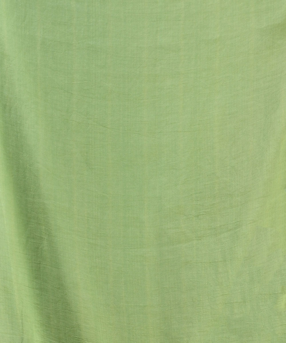 Light green white handloom cotton bengal saree