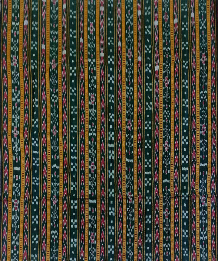 Dark green handwoven nuapatna cotton fabric