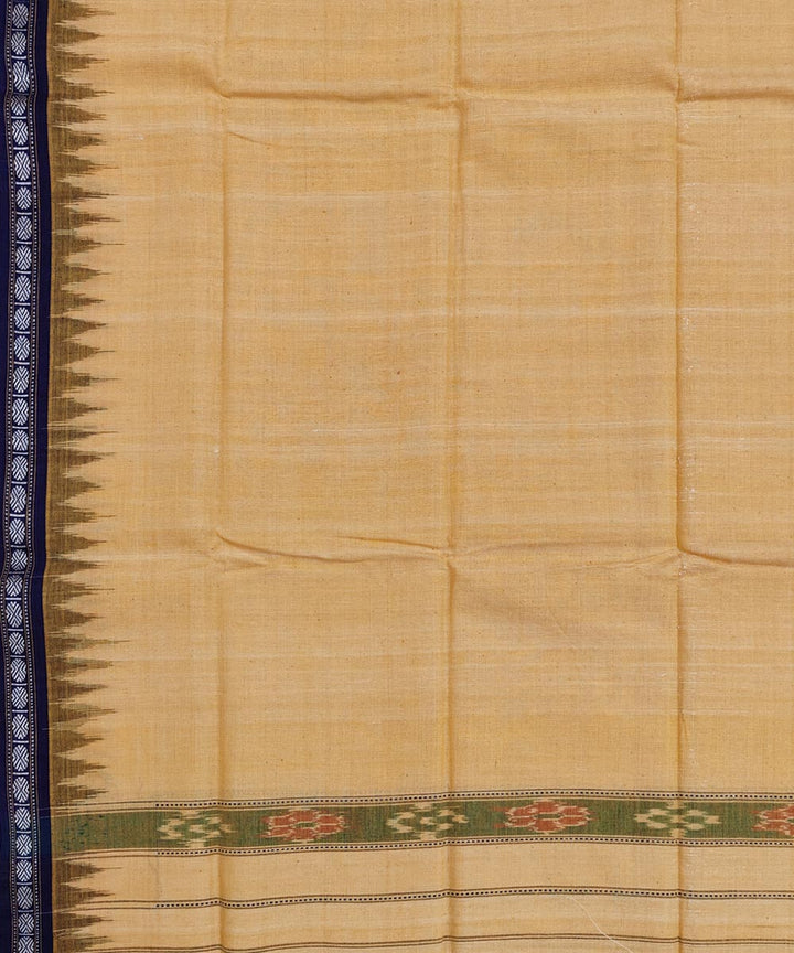 Beige handwoven cotton sambalpuri towel gamcha