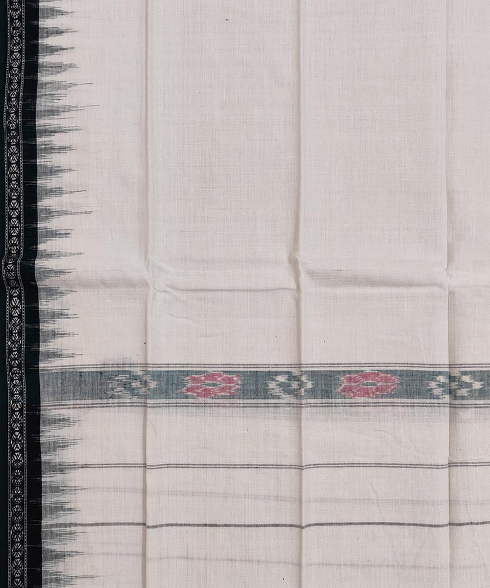 Offwhite handwoven cotton sambalpuri towel gamcha