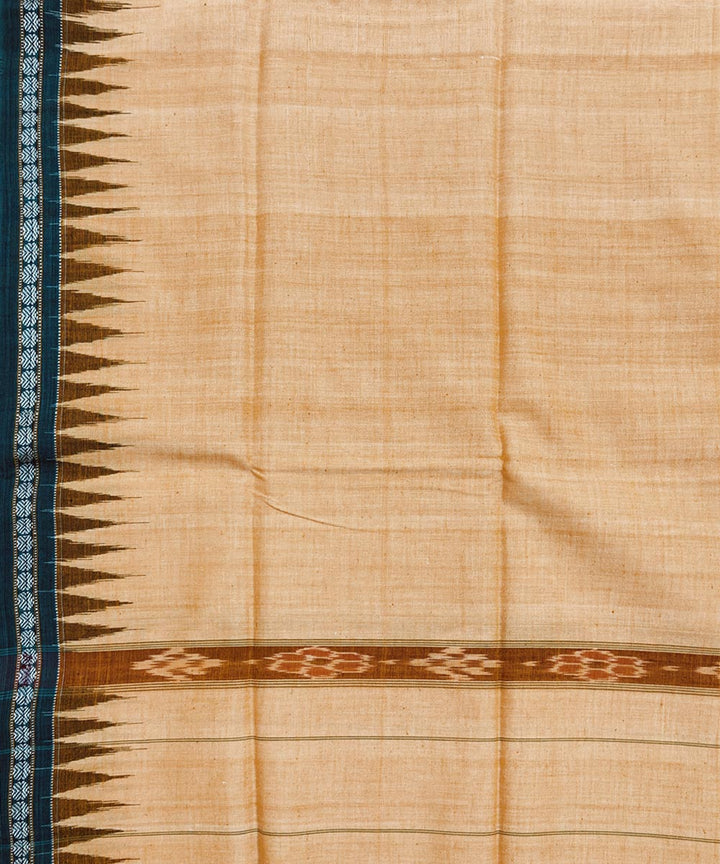 Yellow green handwoven cotton sambalpuri towel gamcha