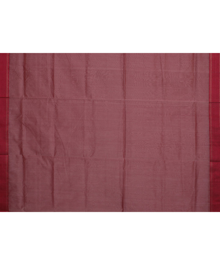 Pink red handloom maheshwari cotton silk saree