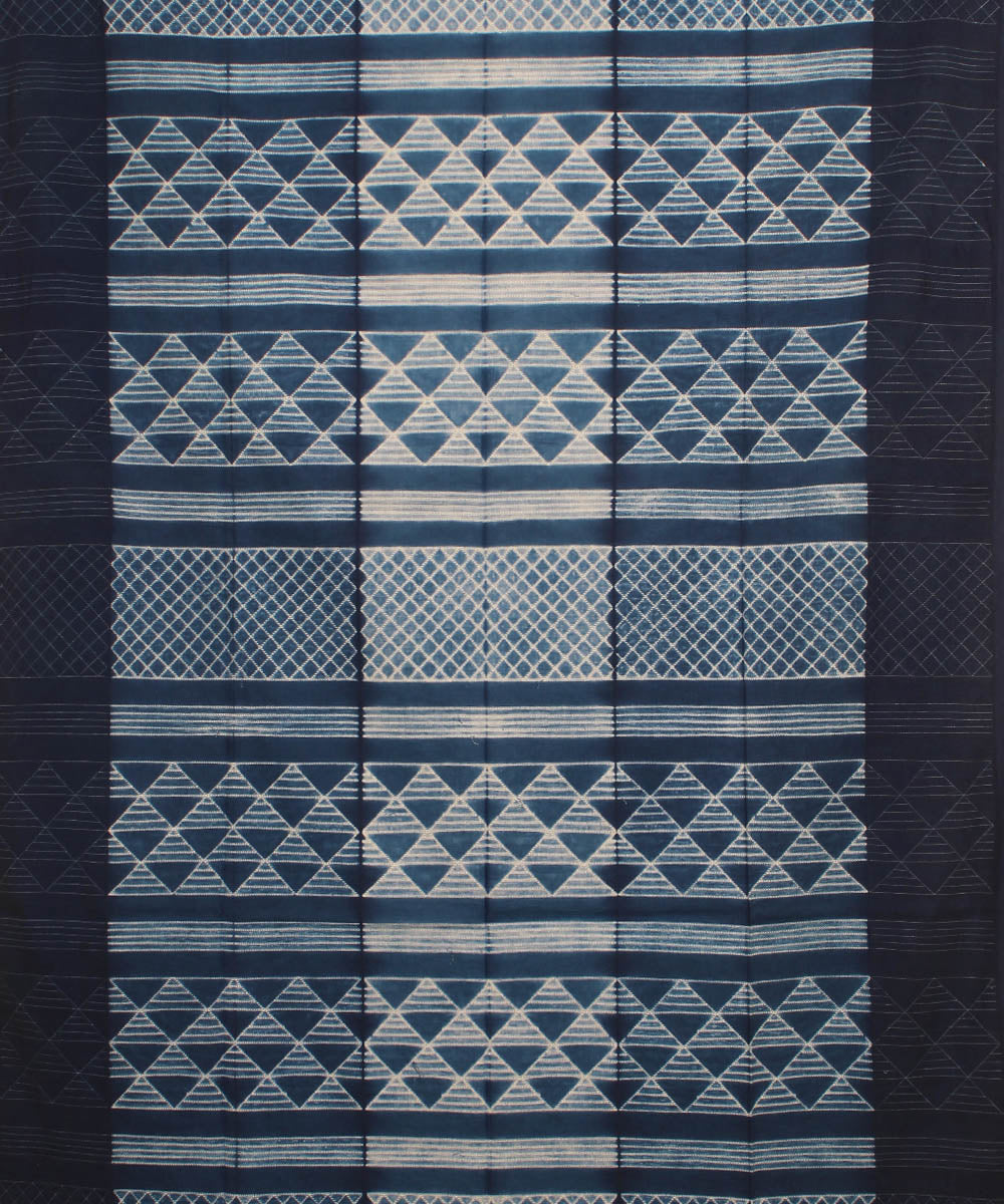 3m teal blue handwoven cotton shibori kurta material
