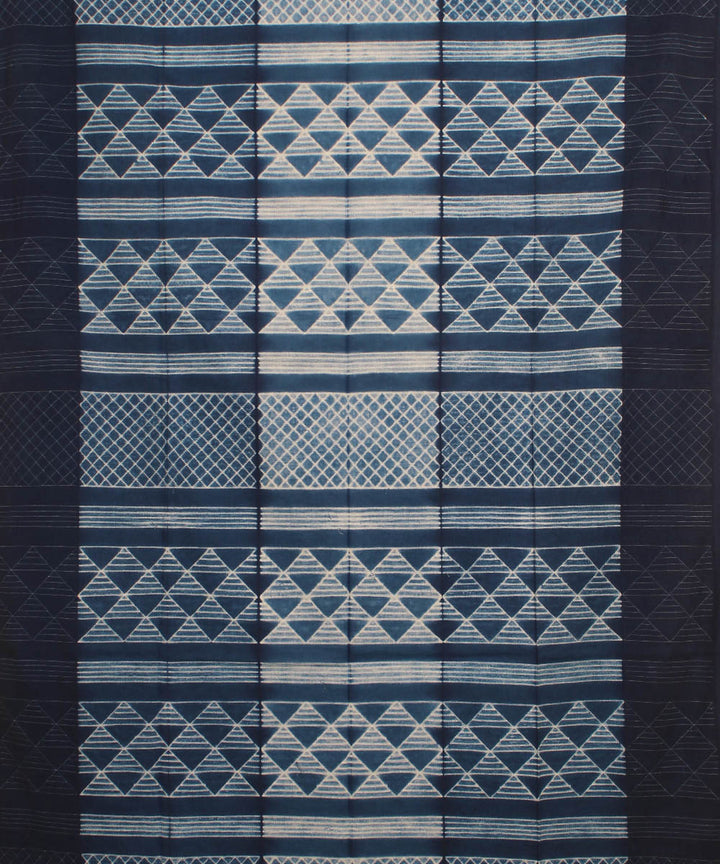 3m teal blue handwoven cotton shibori kurta material