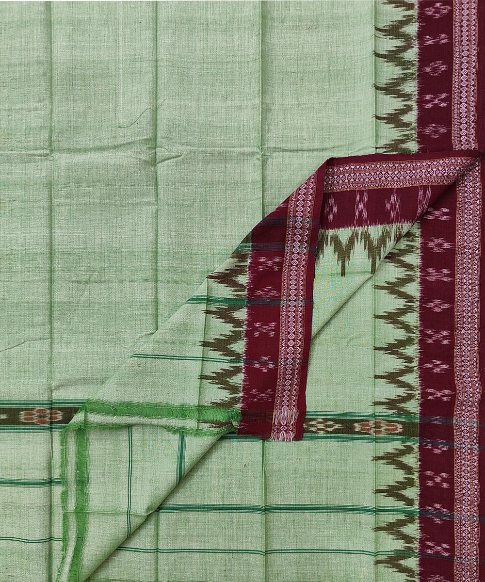 Lime green handwoven cotton sambalpuri towel gamcha