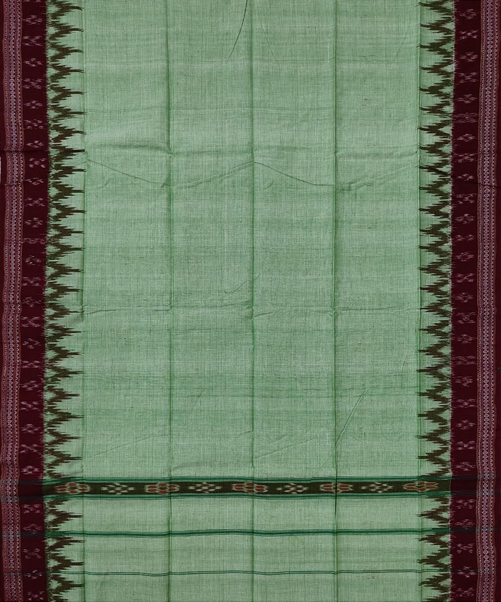 Lime green handwoven cotton sambalpuri towel gamcha