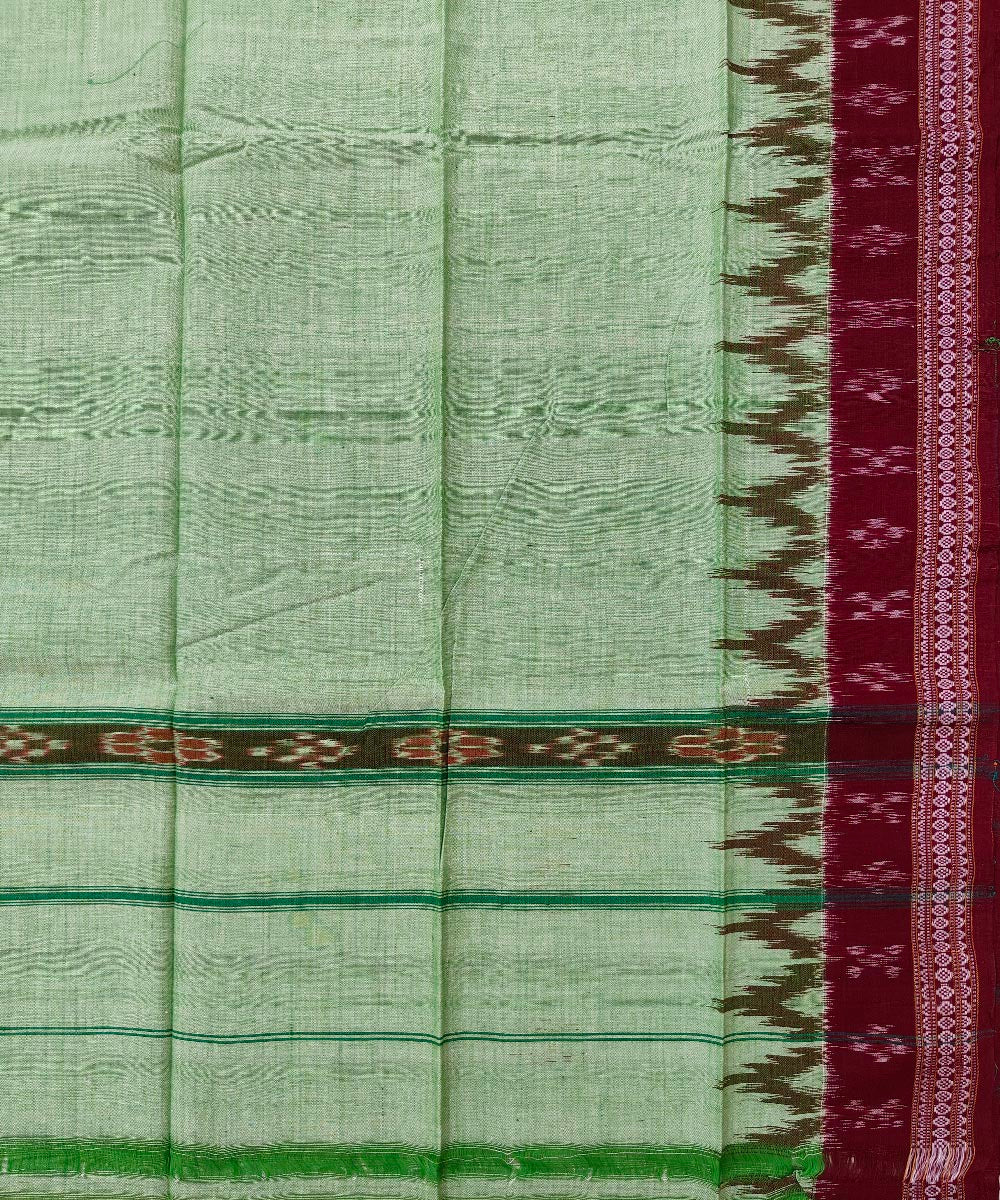 Lime green handwoven cotton sambalpuri towel gamcha