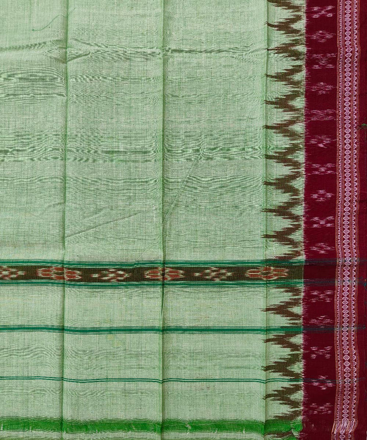 Lime green handwoven cotton sambalpuri towel gamcha