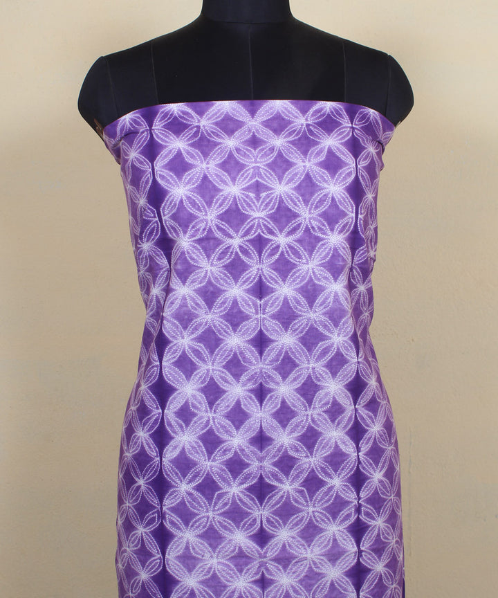 3m lavender handwoven cotton shibori kurta material