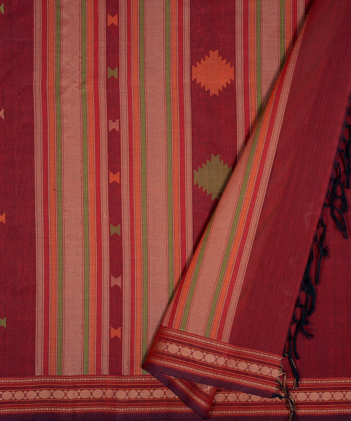 Purple rudraksha handloom kanchi cotton saree