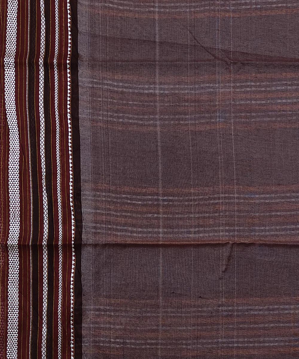 Beige coffee tussar silk handwoven odisha ikat saree