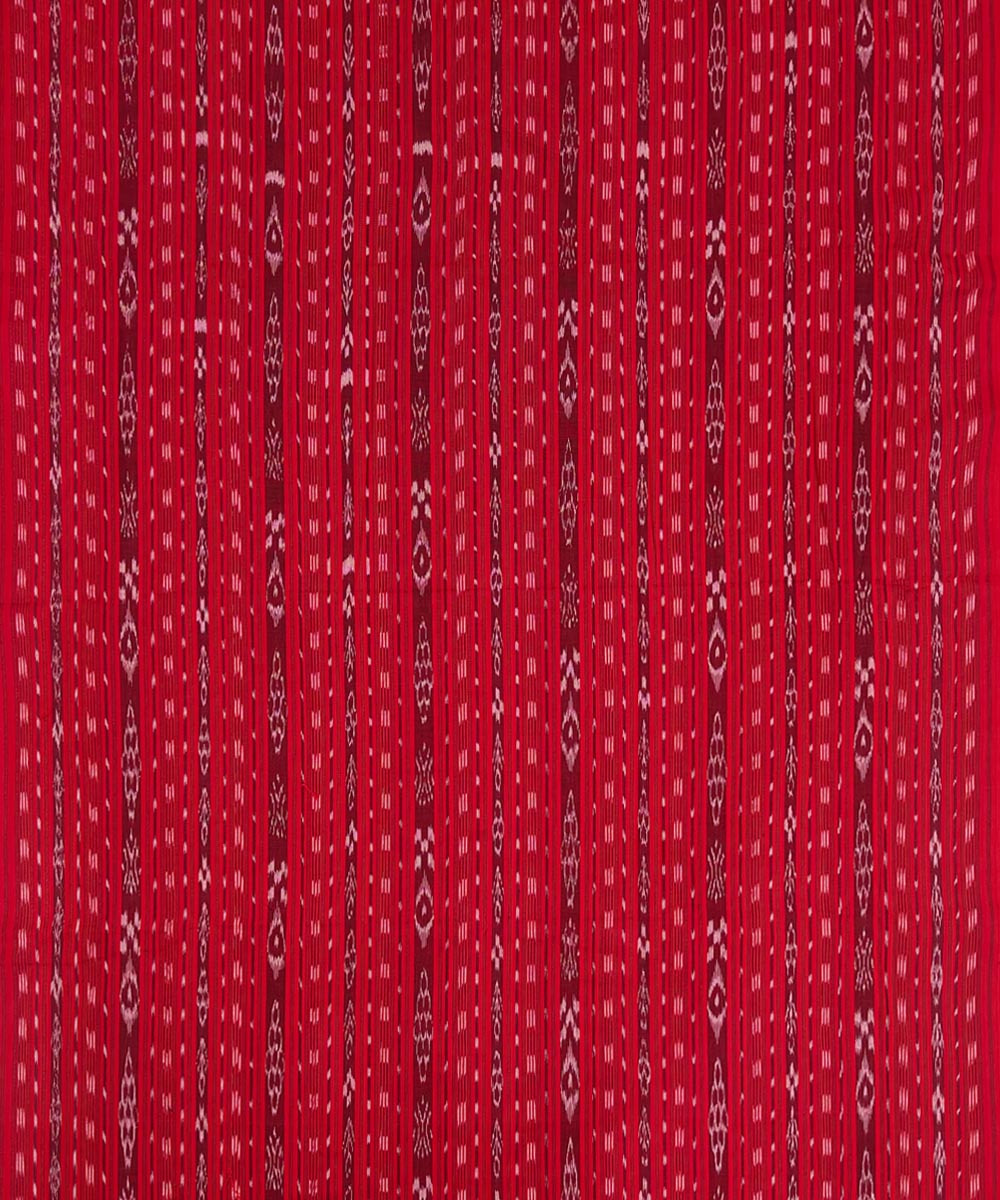 2.5m red handwoven cotton nuapatna kurta material