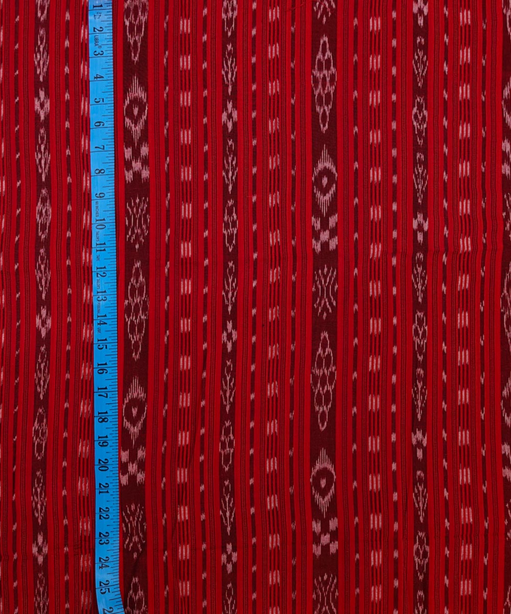 2.5m red handwoven cotton nuapatna kurta material