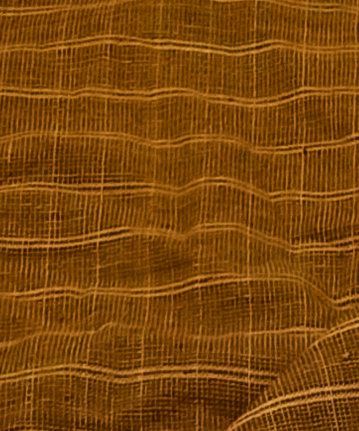 Mustard yellow stripe handwoven cotton khadi fabric