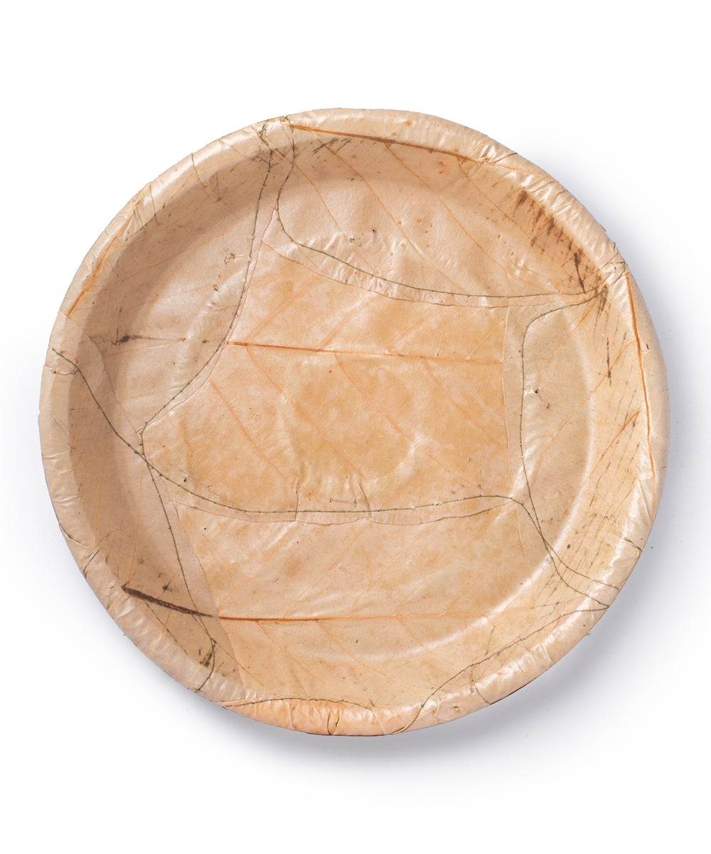 Beige Disposable  Handcrafted plates