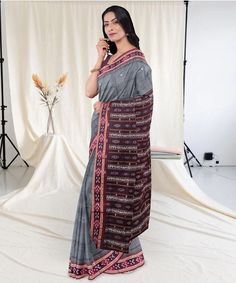 Mink multi color cotton handwoven sambalpuri saree