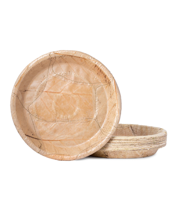 Beige Disposable  Handcrafted plates