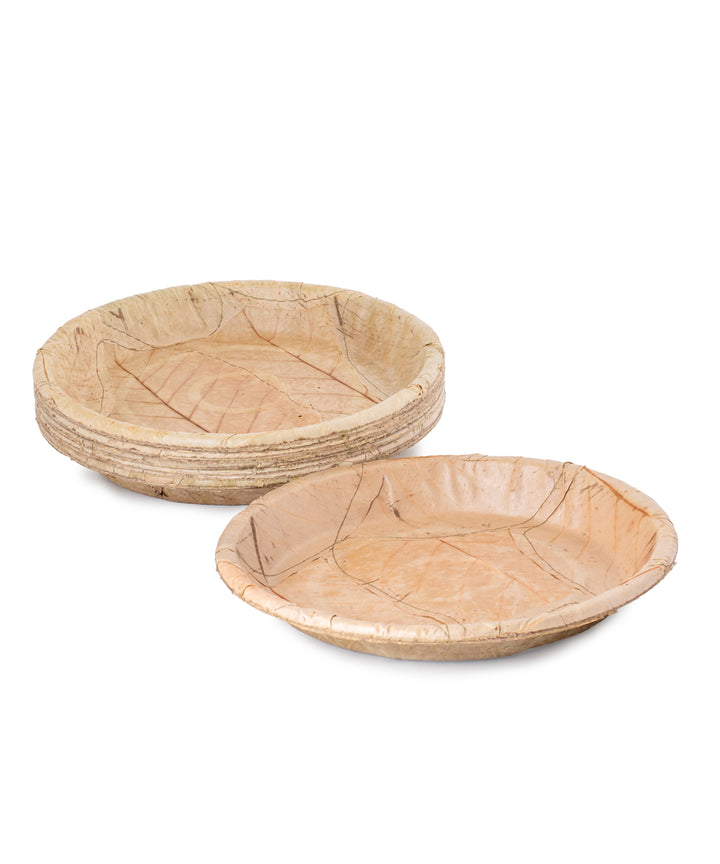 Beige Disposable  Handcrafted plates