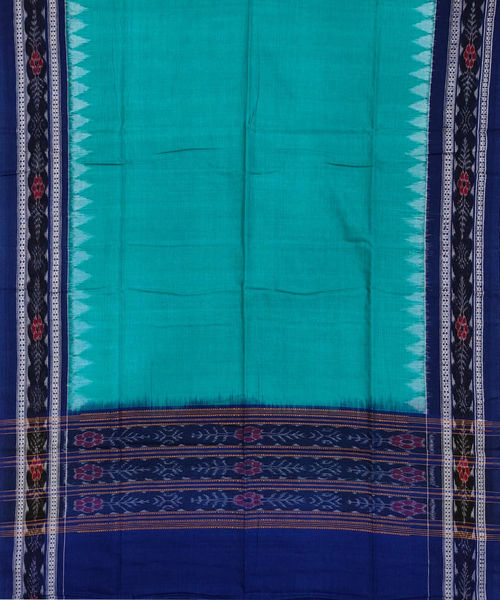 Navy blue rama green handwoven sambalpuri cotton dress material