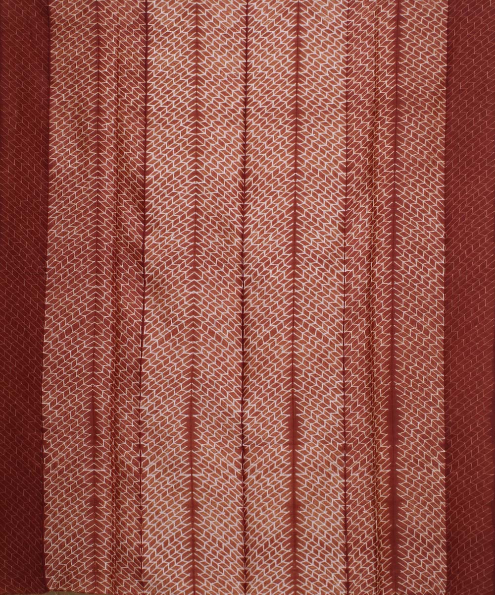 2.8m brown handwoven cotton silk shibori kurta material