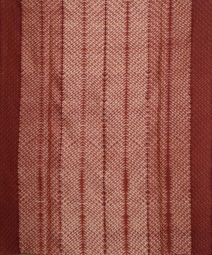 2.8m brown handwoven cotton silk shibori kurta material