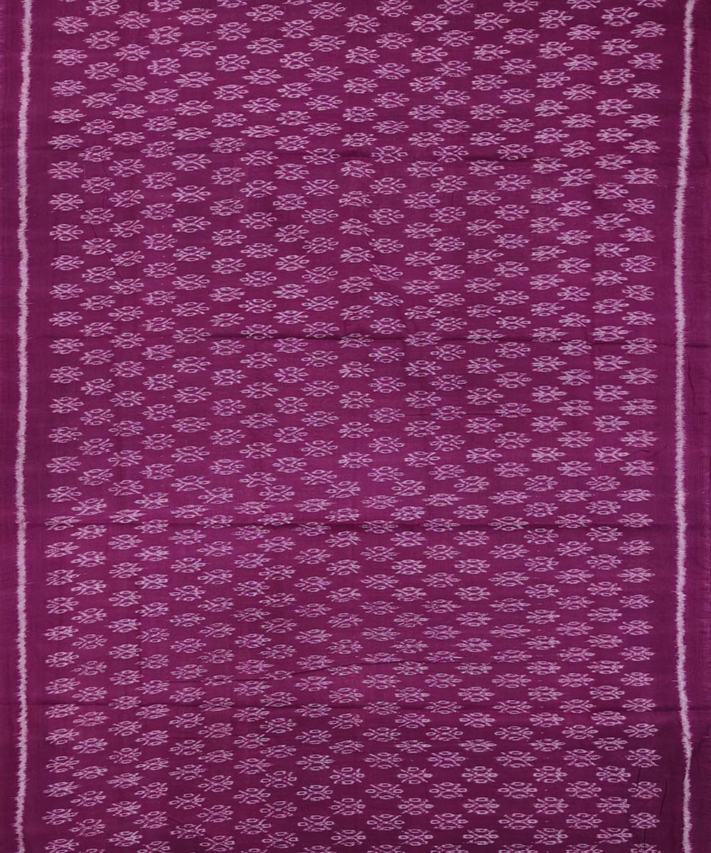 Purple black handwoven cotton sambalpuri dress material