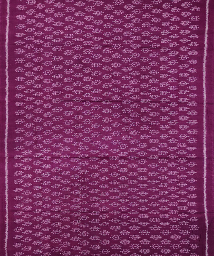 Purple black handwoven cotton sambalpuri dress material