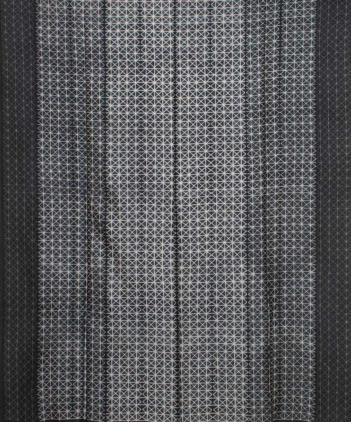 2.9m grey handwoven cotton silk shibori kurta material