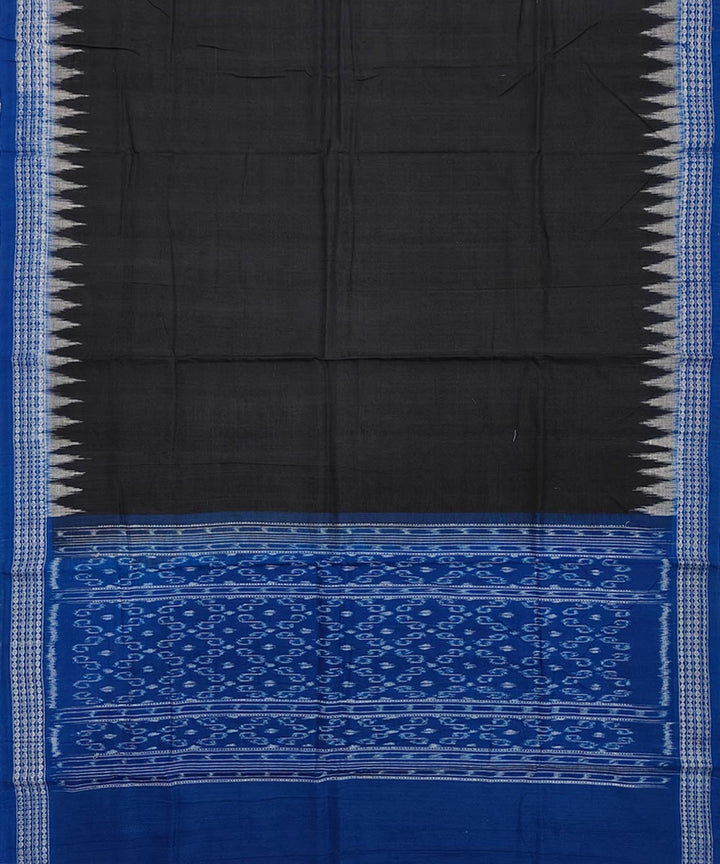 Cyan blue black handwoven cotton sambalpuri dress material