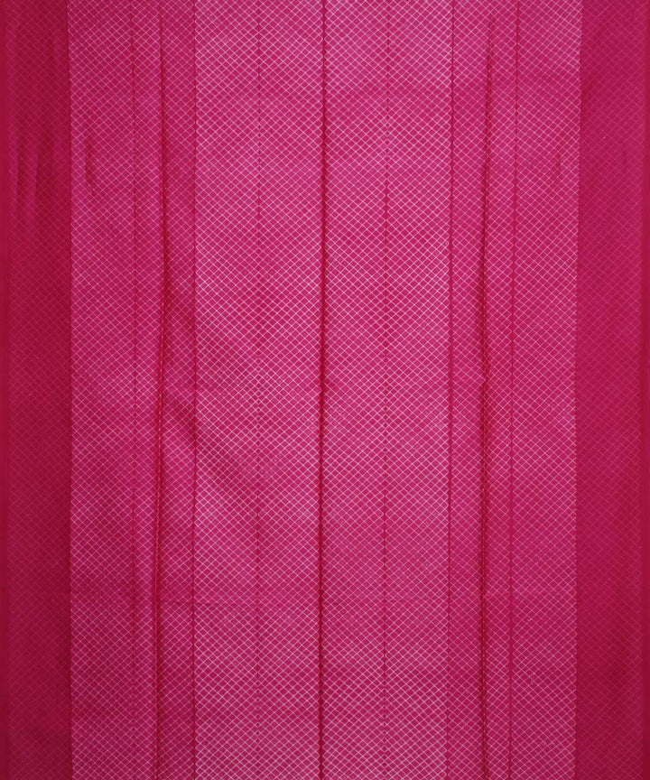 2.9m pink handwoven cotton silk shibori kurta material