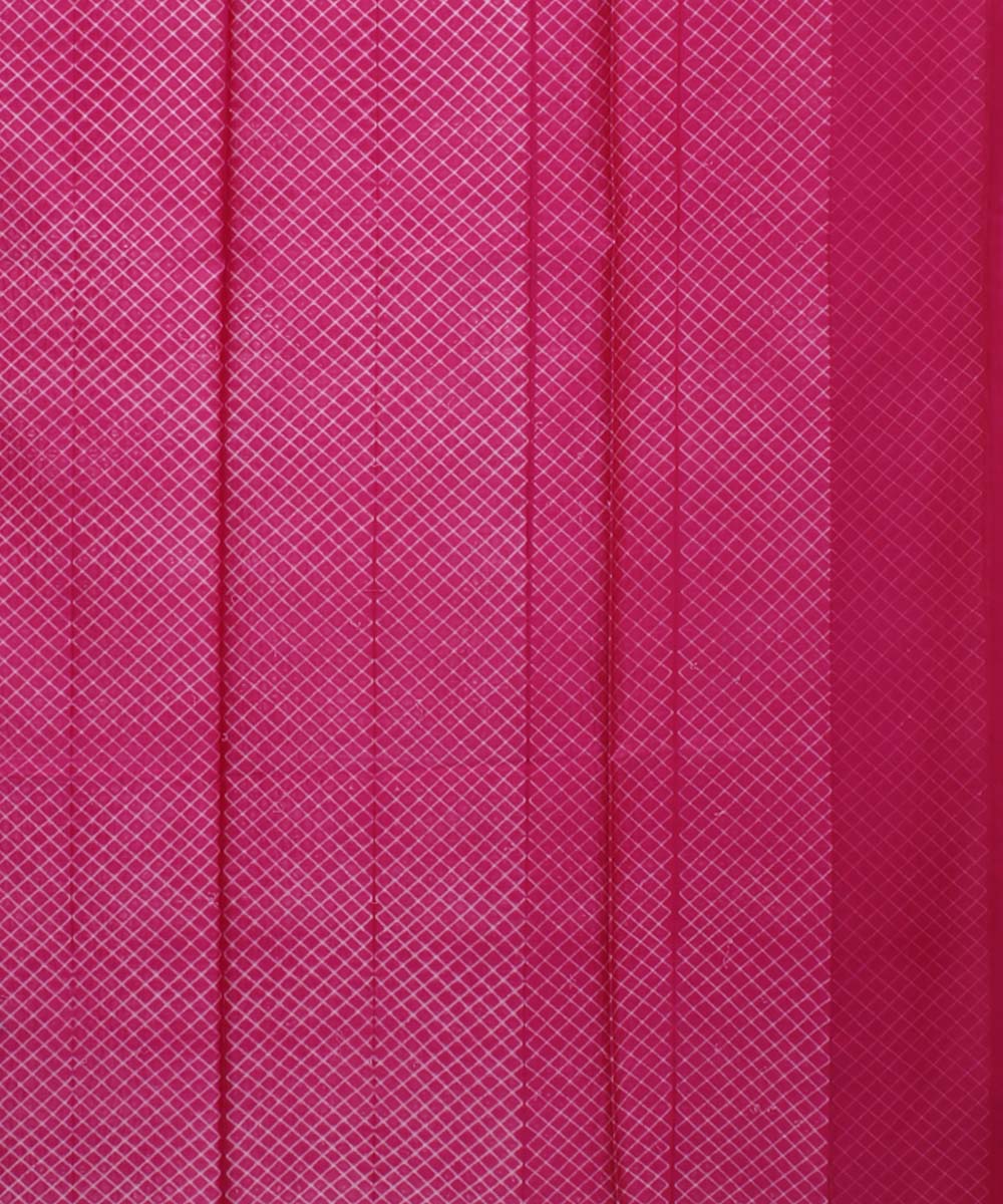 2.9m pink handwoven cotton silk shibori kurta material