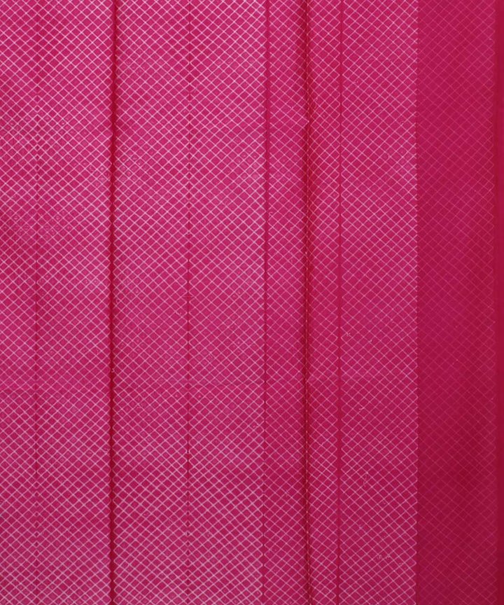 2.9m pink handwoven cotton silk shibori kurta material