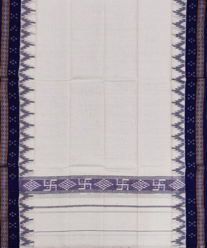 White blue handwoven cotton sambalpuritowel gamcha