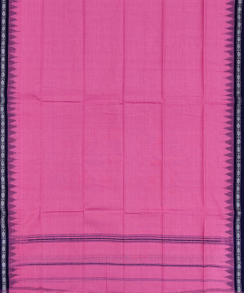 Pink blue handwoven cotton sambalpuri towel gamcha