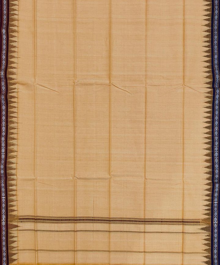 Beige handwoven cotton sambalpuri towel gamcha