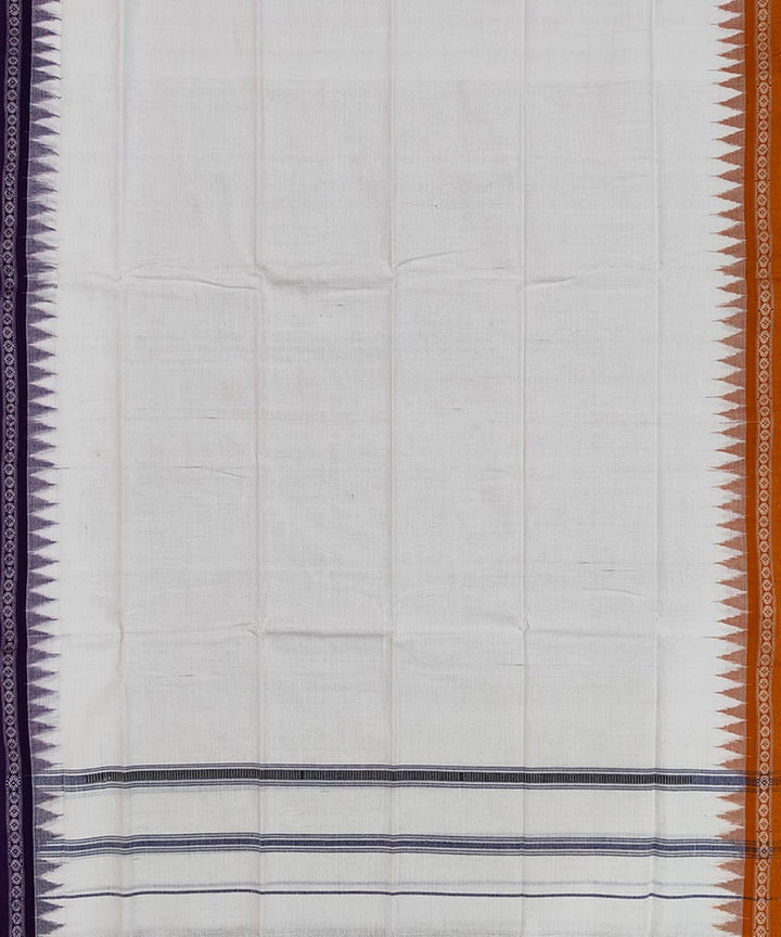 White brown handwoven cotton sambalpuri towel gamcha