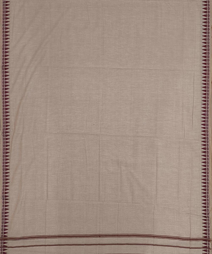 Brown handwoven sambalpuri cotton dhoti