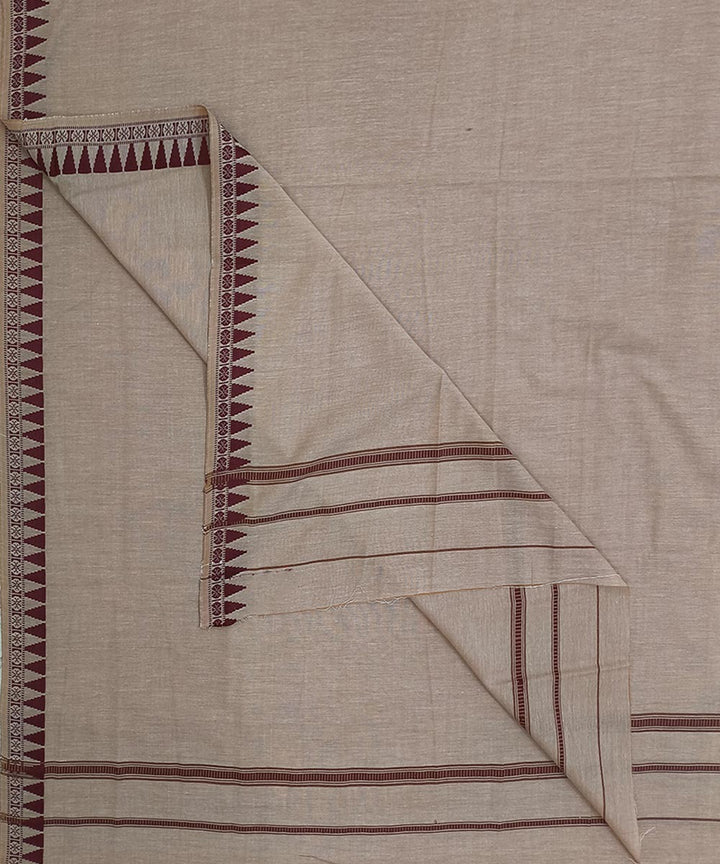 Brown handwoven sambalpuri cotton dhoti