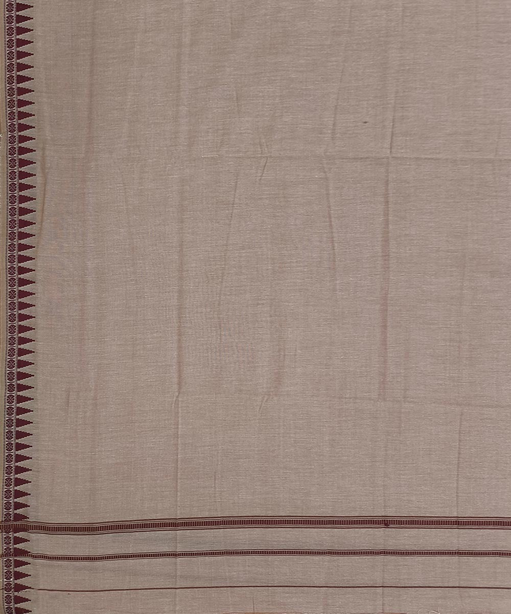 Brown handwoven sambalpuri cotton dhoti