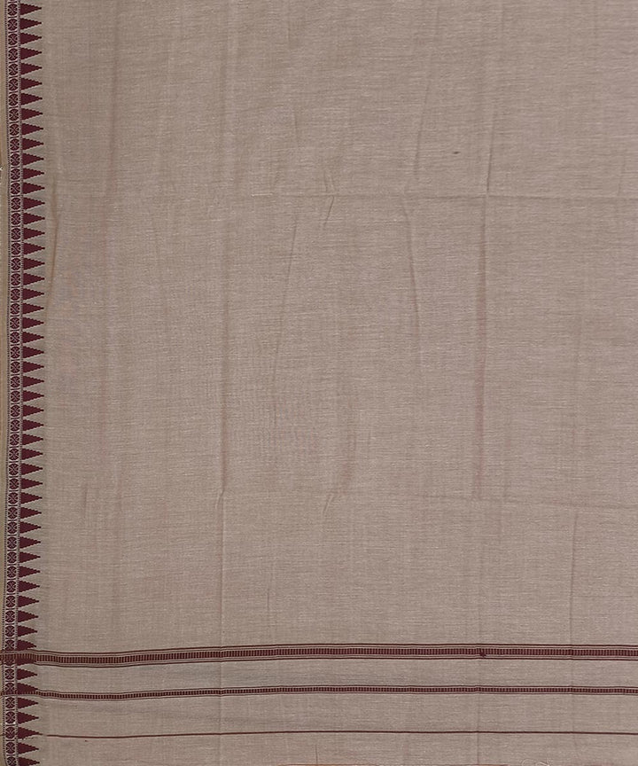 Brown handwoven sambalpuri cotton dhoti