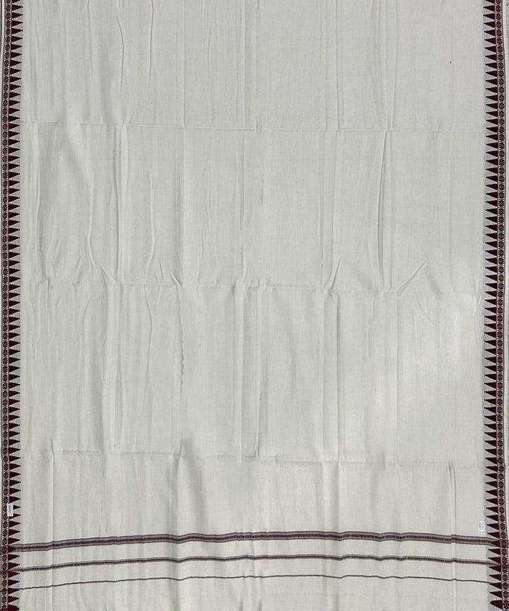 White handwoven sambalpuri cotton dhoti