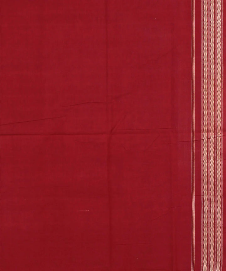 Black red handloom maheshwari cotton silk saree