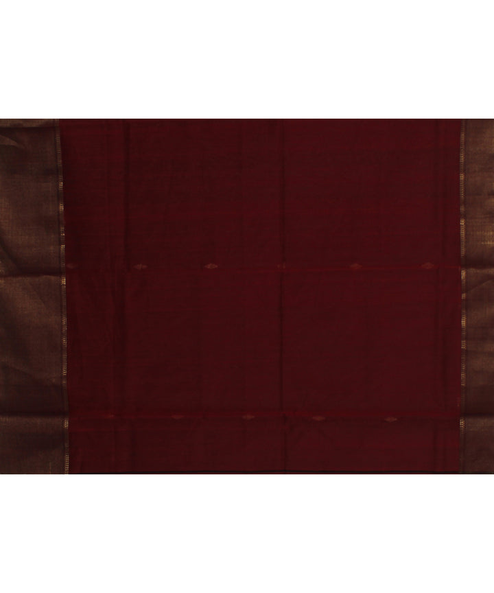 Black red handloom maheshwari cotton silk saree