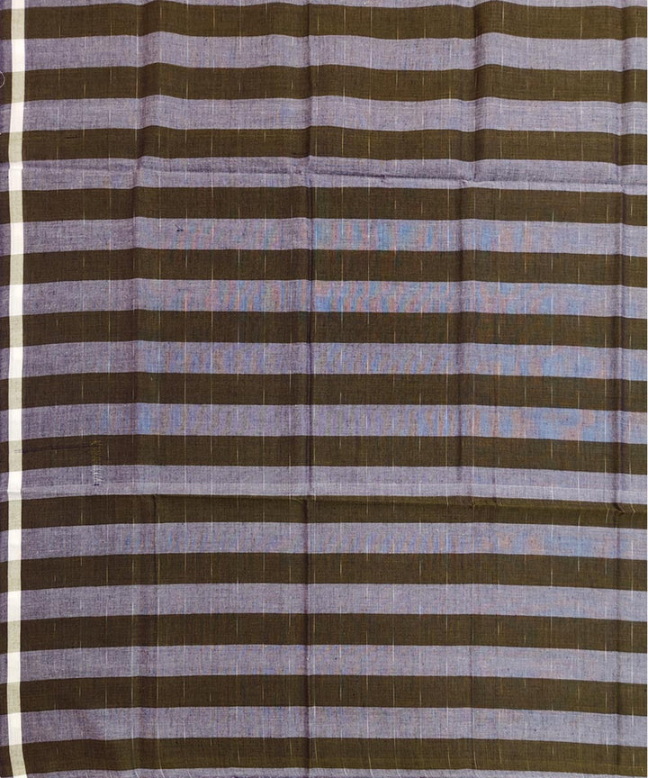 Olive green grey stripe handwoven cotton nuapatnalungi