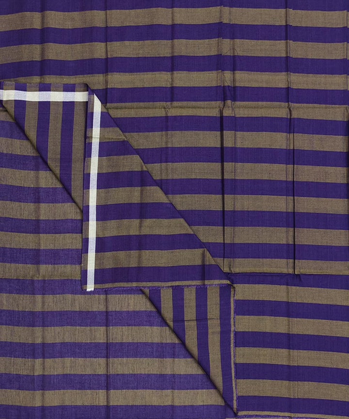 Violet grey stripe handwoven cotton nuapatna lungi