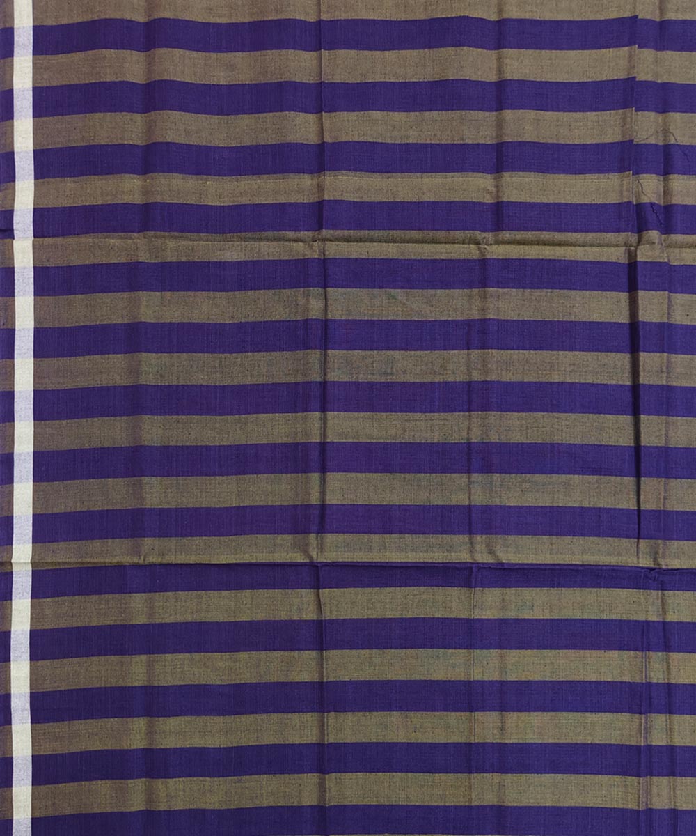 Violet grey stripe handwoven cotton nuapatna lungi