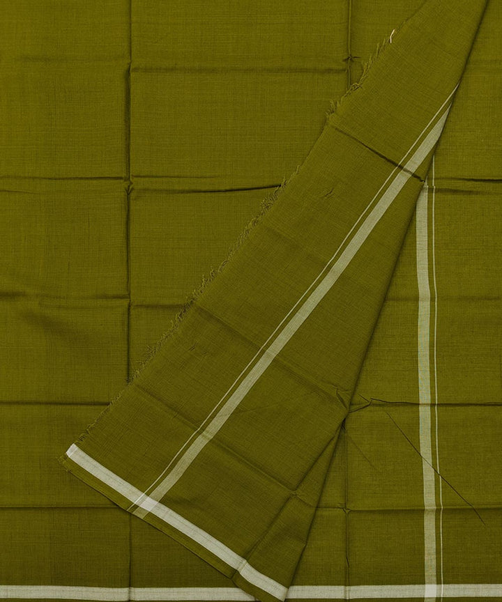 Olive green handwoven cotton nuapatna lungi